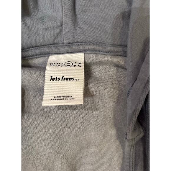 Iets Frans Velour Hooded Jumpsuit – Blue/Gray – Size M – Y2K Lounge One Piece - Picture 7 of 9